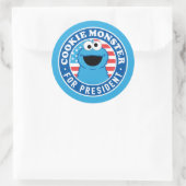 Sticker Rond Cookie Monster pour le président (Sac)