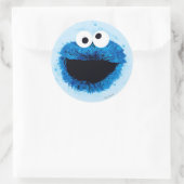 Sticker Rond Cookie Monster | Tendance aquarelle (Sac)