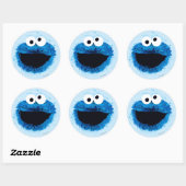 Sticker Rond Cookie Monster | Tendance de l'aquarelle (Feuille)
