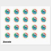 Sticker Rond Cookie Monster | Tester officiel de biscuits de No (Feuille)