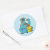 Sticker Rond Cookie Monster Vintage (Enveloppe)