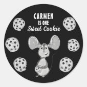 Sticker Rond Cookie Mouse Sweet Premier Anniversaire (Devant)