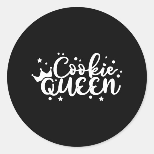 Sticker Rond Cookie Queen Cupcake Baker (Devant)
