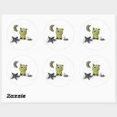 Sticker Rond Cookie-Sécurité Monster Art (Feuille)