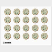 Sticker Rond Cookie sucre avec arrosage vert (Feuille)