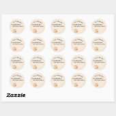 Sticker Rond Cookies beiges doux et simples (Feuille)