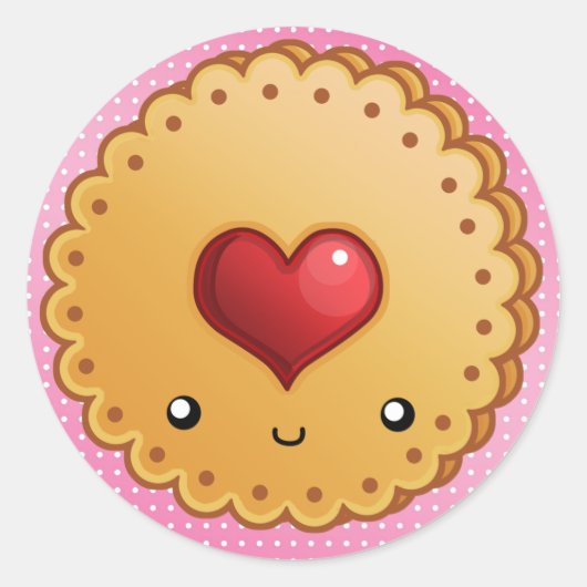 Sticker Rond cookies+BG, cookie_luv (Devant)