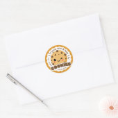 Sticker Rond Cookies Brown et chevalet commercial doux (Enveloppe)