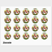 Sticker Rond Cookies citrouilles Scène d'automne (Feuille)
