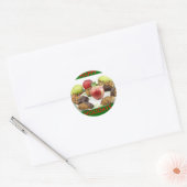 Sticker Rond Cookies citrouilles Scène d'automne (Enveloppe)
