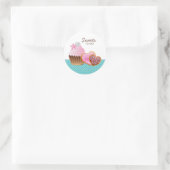 Sticker Rond Cookies Cupcake Bakery Cute Pois Moderne (Sac)