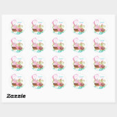 Sticker Rond Cookies Cupcake Bakery Cute Swirl parties scintill (Feuille)