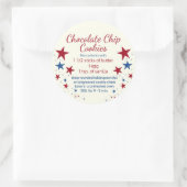 Sticker Rond Cookies dans un topper Jar (Sac)