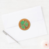 Sticker Rond Cookies de cactus (Enveloppe)