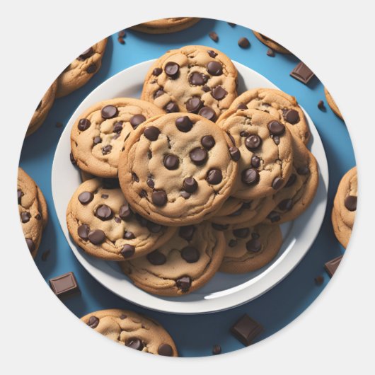 Sticker Rond Cookies de chips au chocolat (Devant)