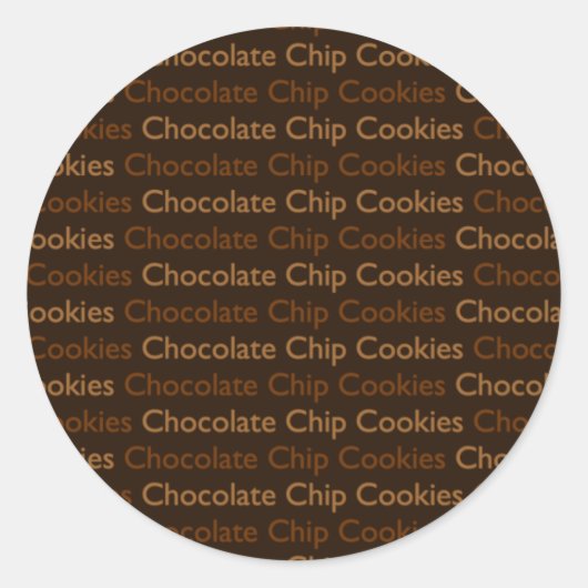 Sticker Rond Cookies de chips au chocolat (Devant)