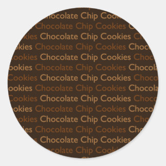 Sticker Rond Cookies de chips au chocolat