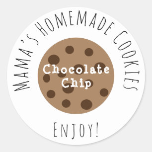 Sticker Rond Cookies de chips au chocolat maison de maman