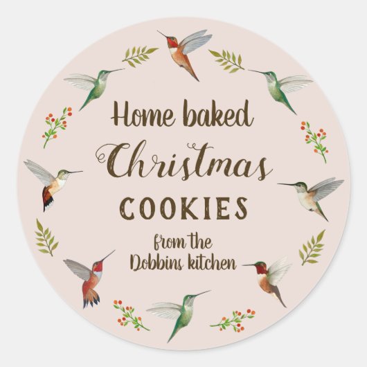 Sticker Rond Cookies de Noël (Devant)