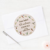 Sticker Rond Cookies de Noël (Enveloppe)