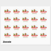 Sticker Rond Cookies de Noël (Feuille)
