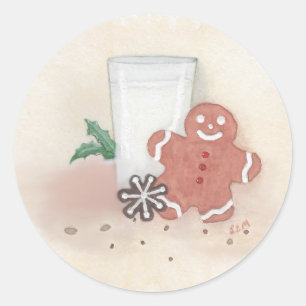 Sticker Rond Cookies de Noël