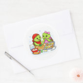 Sticker Rond Cookies de Noël (Enveloppe)