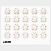 Sticker Rond Cookies de Noël à l'aquarelle (Feuille)