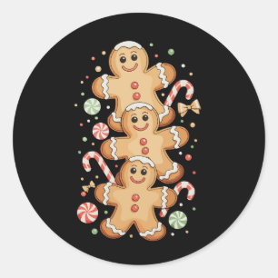 Sticker Rond Cookies de Noël au pain d'épice de Noël Saison des