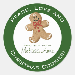 Sticker Rond Cookies de Noël cuits par