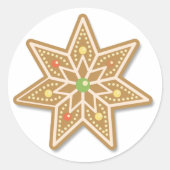 Sticker Rond Cookies de Noël en pain d'épice (Devant)