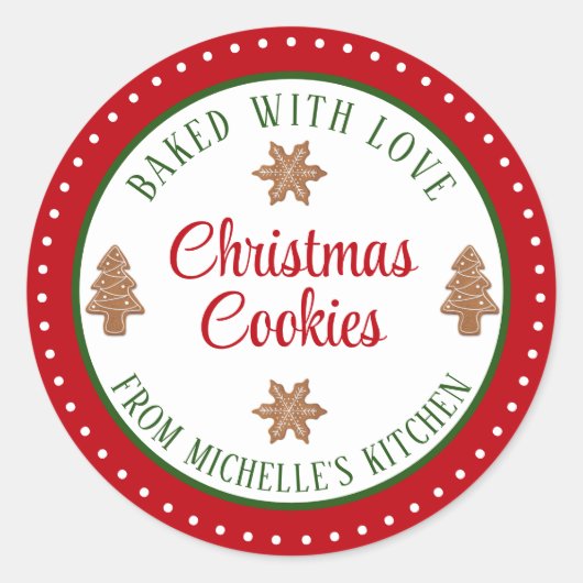 Sticker Rond Cookies de Noël faits maison (Devant)