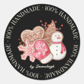 Sticker Rond Cookies de Noël faits maison (Devant)