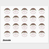 Sticker Rond Cookies de Noël faits maison Rustique (Feuille)