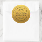 Sticker Rond Cookies de Noël rustiques faits maison (Sac)