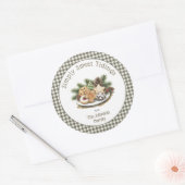 Sticker Rond Cookies de Noël Rustiques Simplement Douces Annonc (Enveloppe)