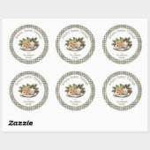 Sticker Rond Cookies de Noël Rustiques Simplement Douces Annonc (Feuille)