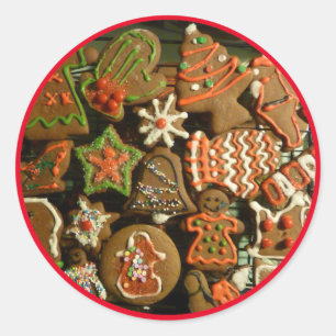 Sticker Rond Cookies de vacances