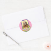 Sticker Rond Cookies d'oeufs de Pâques - Cocker Spaniel (Enveloppe)