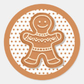 Sticker Rond Cookies en pain d'épice de Noël (Devant)