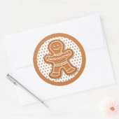 Sticker Rond Cookies en pain d'épice de Noël (Enveloppe)