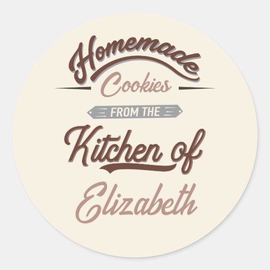Sticker Rond Cookies faits maison (Devant)