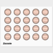 Sticker Rond Cookies faits maison dentelle rose (Feuille)