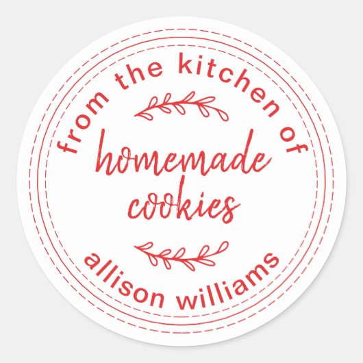 Sticker Rond Cookies Maison Rustiques De la Cuisine de  (Devant)