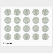 Sticker Rond Cookies maison rustiques de la cuisine de Green (Feuille)