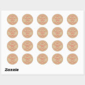 Sticker Rond Cookies maison rustiques de la cuisine de Kraft (Feuille)