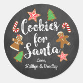 Sticker Rond Cookies Pour Père Noël (Devant)