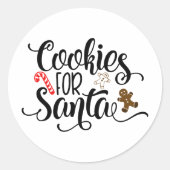 Sticker Rond Cookies pour Père Noël Fun Christmas (Devant)