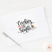 Sticker Rond Cookies pour Père Noël Fun Christmas (Enveloppe)