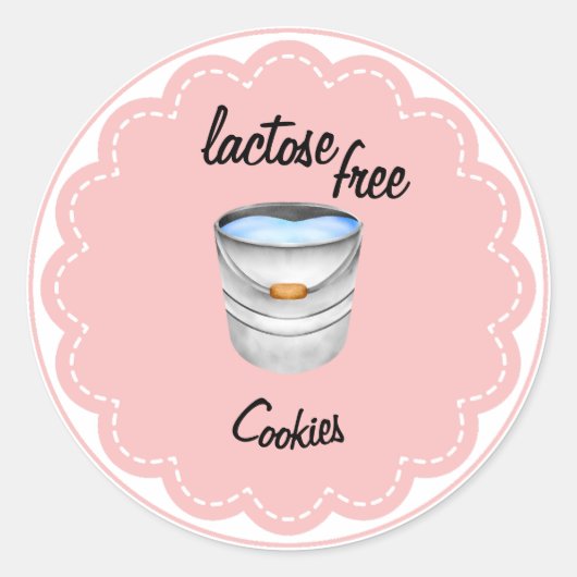 Sticker Rond Cookies sans lactose (Devant)